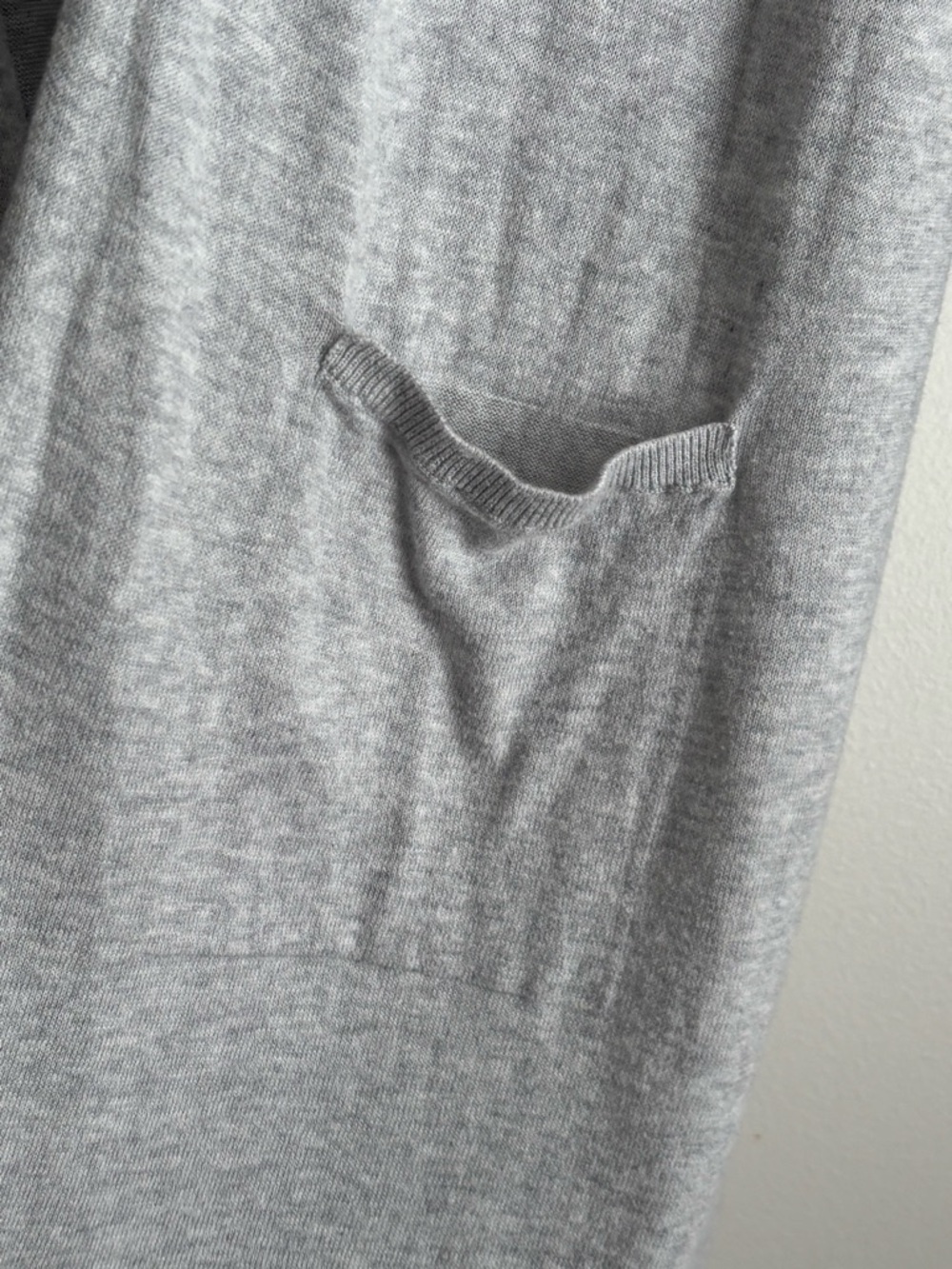 Old Navy Open Front Cardigan Large Gray Lightweight Duster Long Sleeve Pockets - Picture 6 of 15